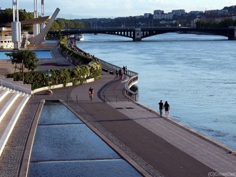 Aménagement des berges du Rhône à Lyon