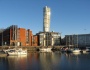Voir le visuel : Le port du quartier de Vasträ et son emblème la tour Turning Torso Source : Ville de Malmo